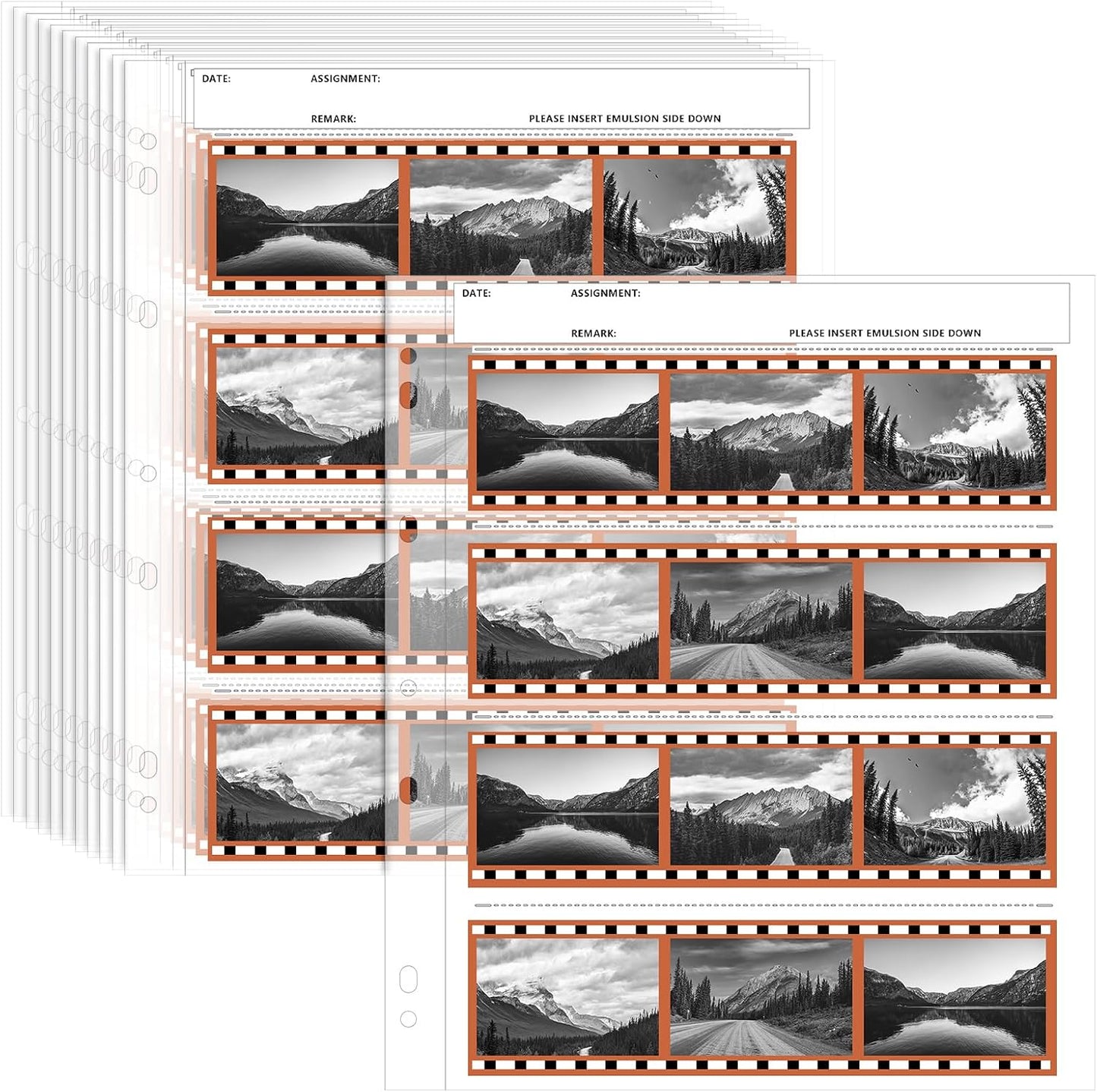 100 Pzas Película Negativa para Archivo de Películas