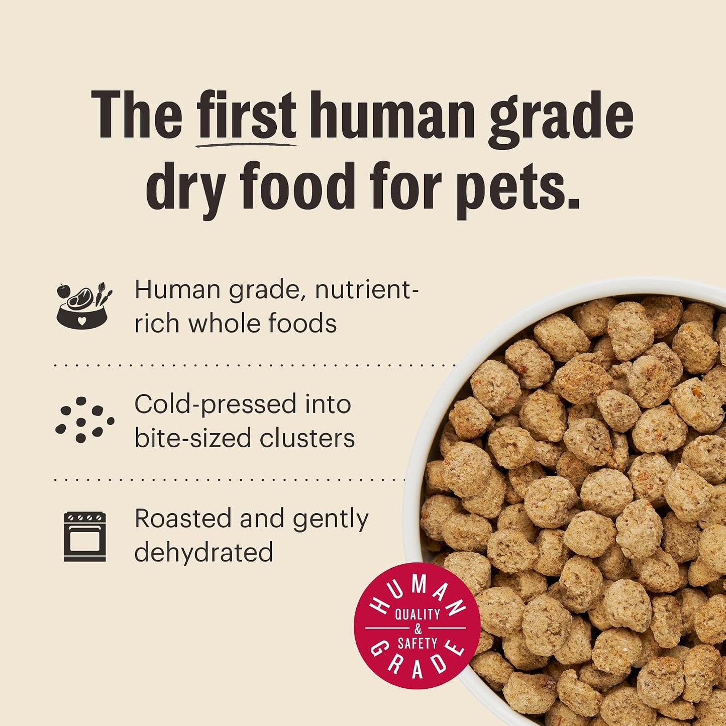 Alimento seco para perros con carne res y pollo sin granos 4lb