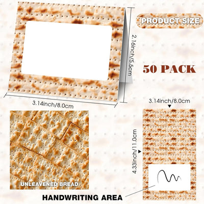 Tarjetas de felicitación de Pascua Matzah Pesaj Paquete de 50