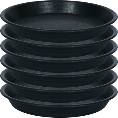 Bandeja macetas 6 pulgadas con platillos plástico negro