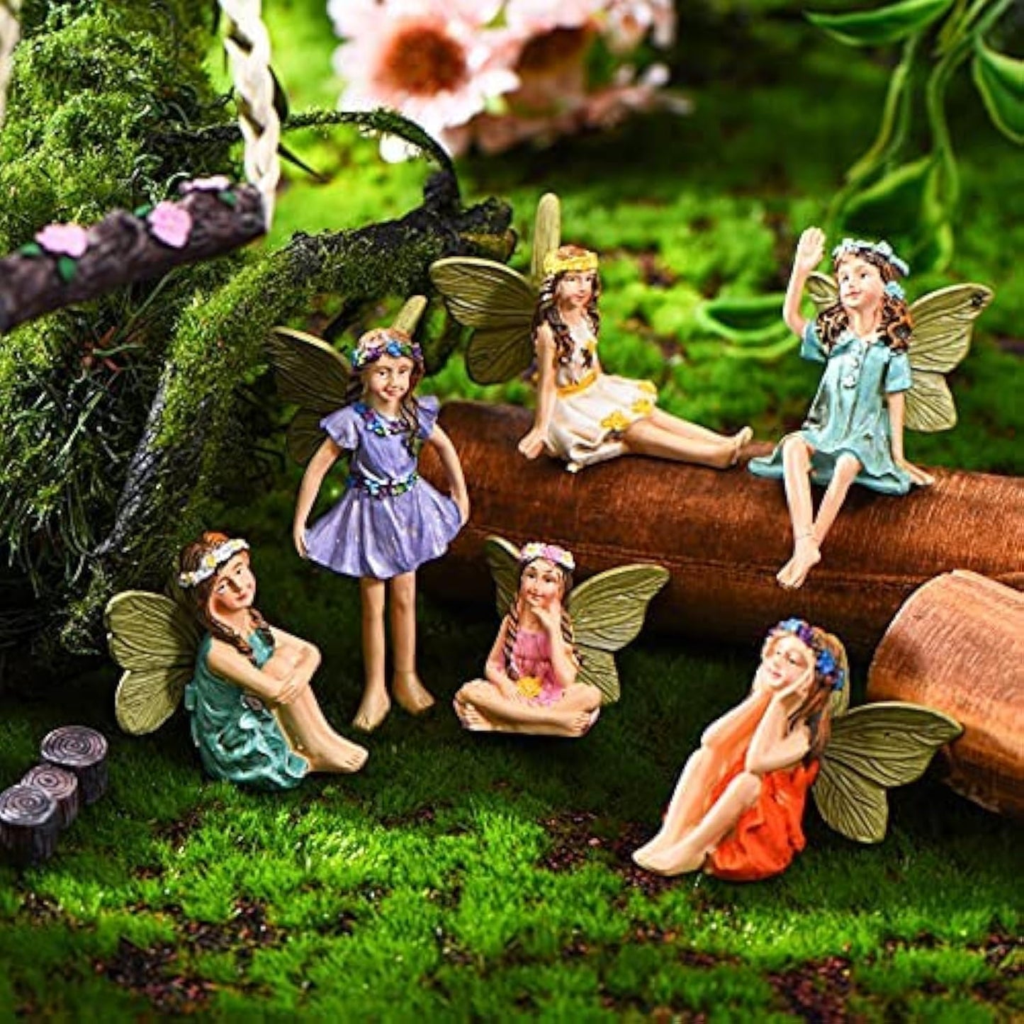 6 Pzas Accesorios Hadas Jardín Mini Figuritas Decoración