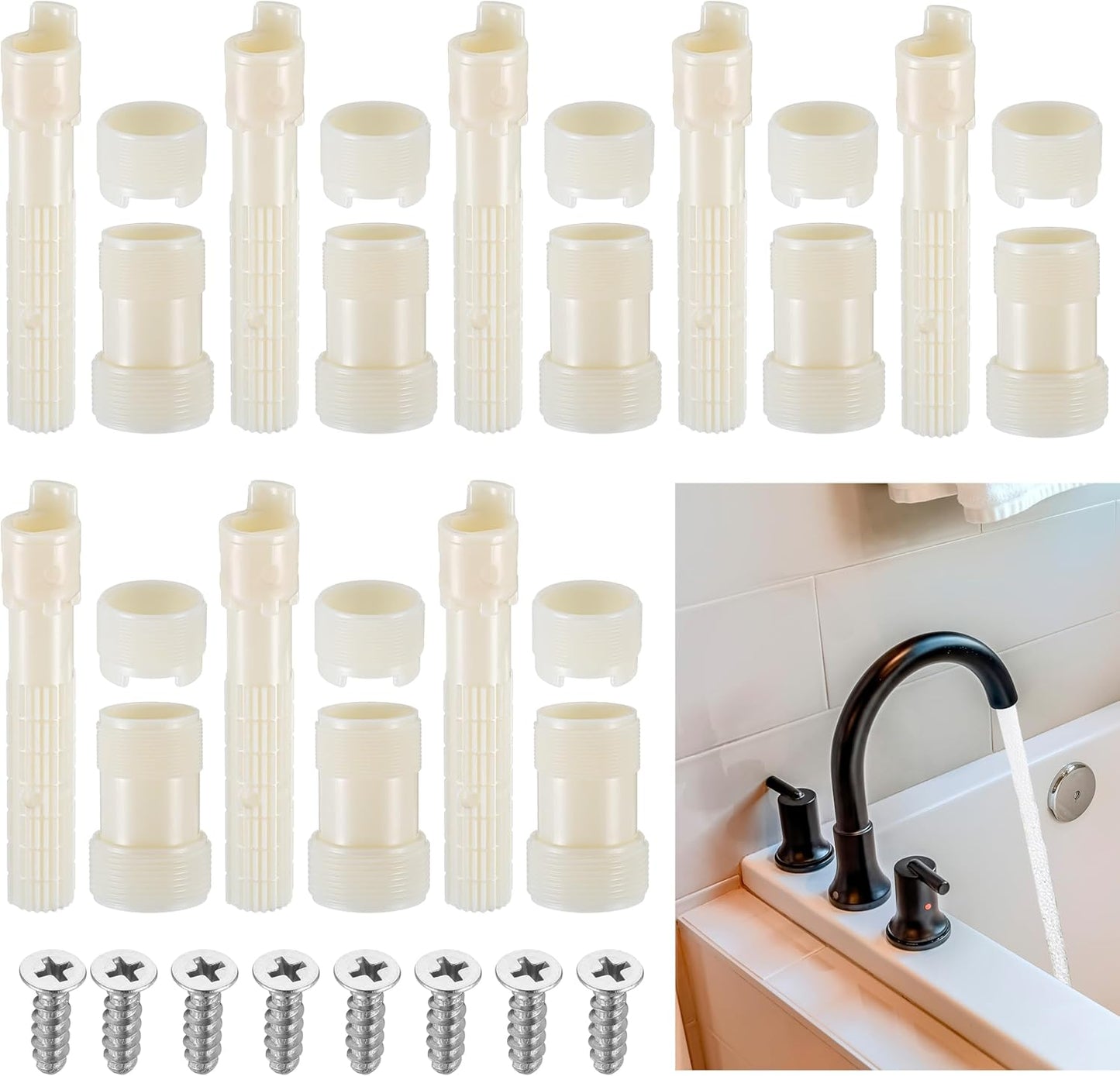 Extensiones romanas para tina 4 juegos grifo plástico