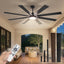 Ventilador techo 72pulg luces control remoto motor CC silencioso