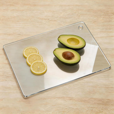 Tabla cortar acrílica transparente 14x10pulg antideslizante cocina