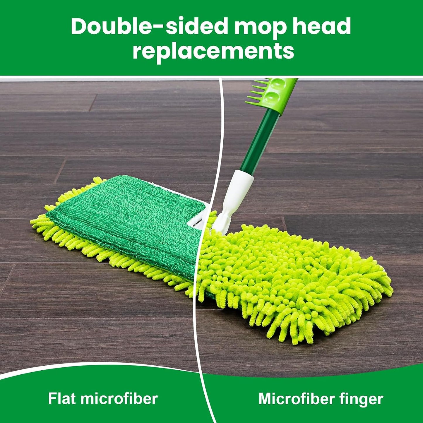 2 Pzas Cabezales Microfibra 2 Lados para Mopa Libman 18pulg