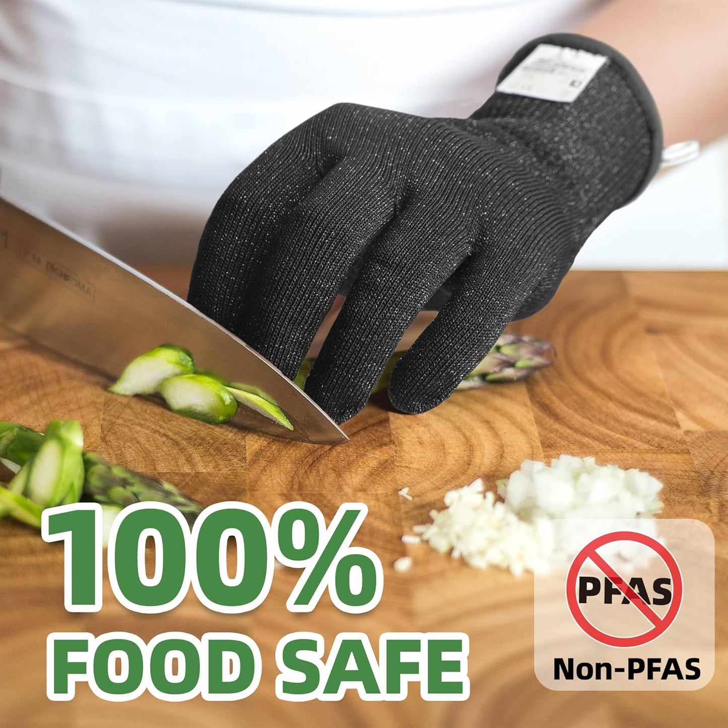 2 Pares Guantes Mandolina ANSI A7 Resistentes Corte