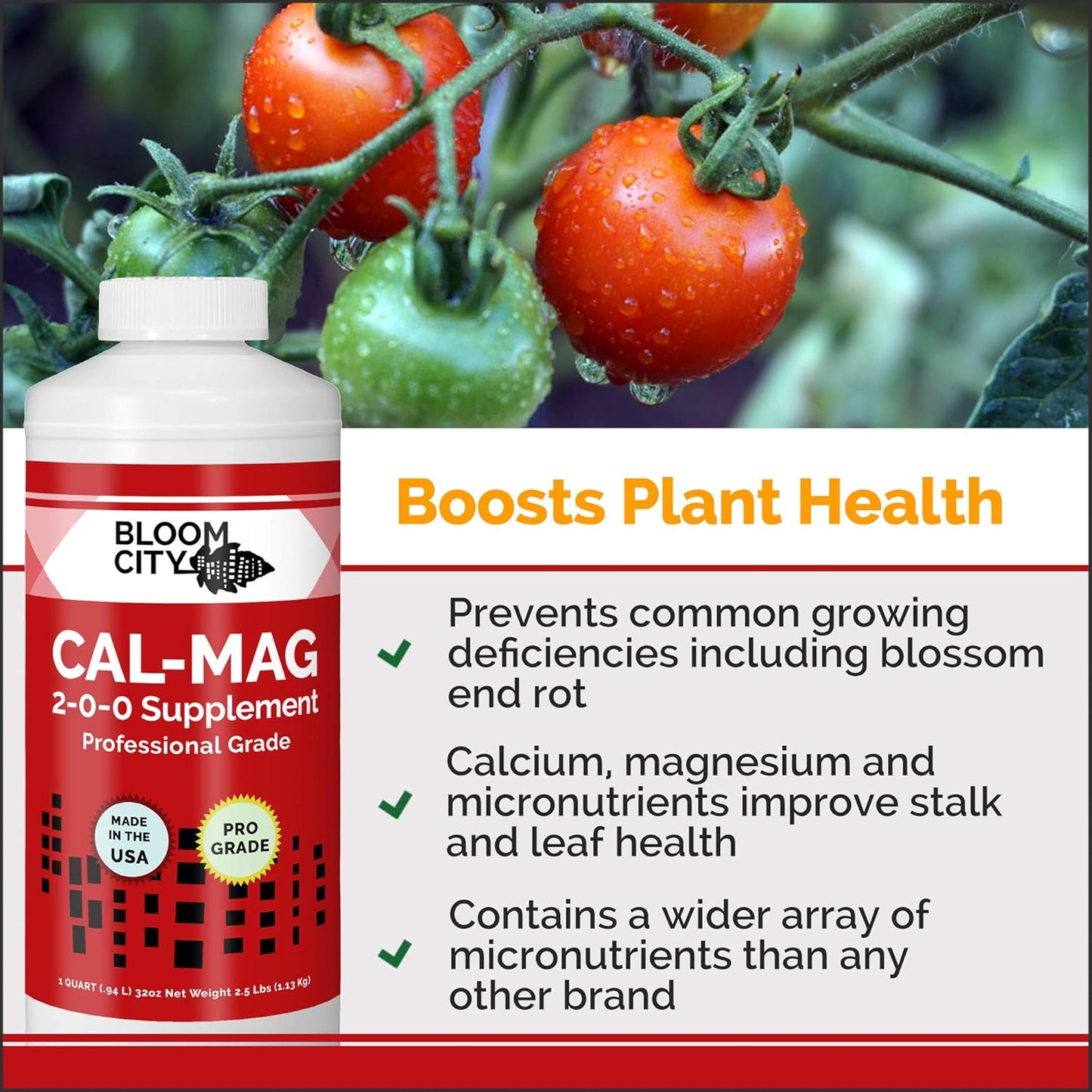 Suplemento calcio vegetal jardín hidroponía 8oz