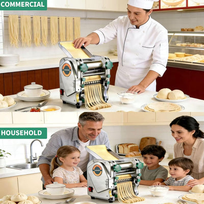 Máquina hacer pasta eléctrica doble acero inox