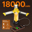 Luz campamento control remoto 18000mAh LED 6pulg 3 cabezales amarillo