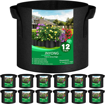 12 Pzas Bolsas Cultivo 5gal Tela Aireación con Asas
