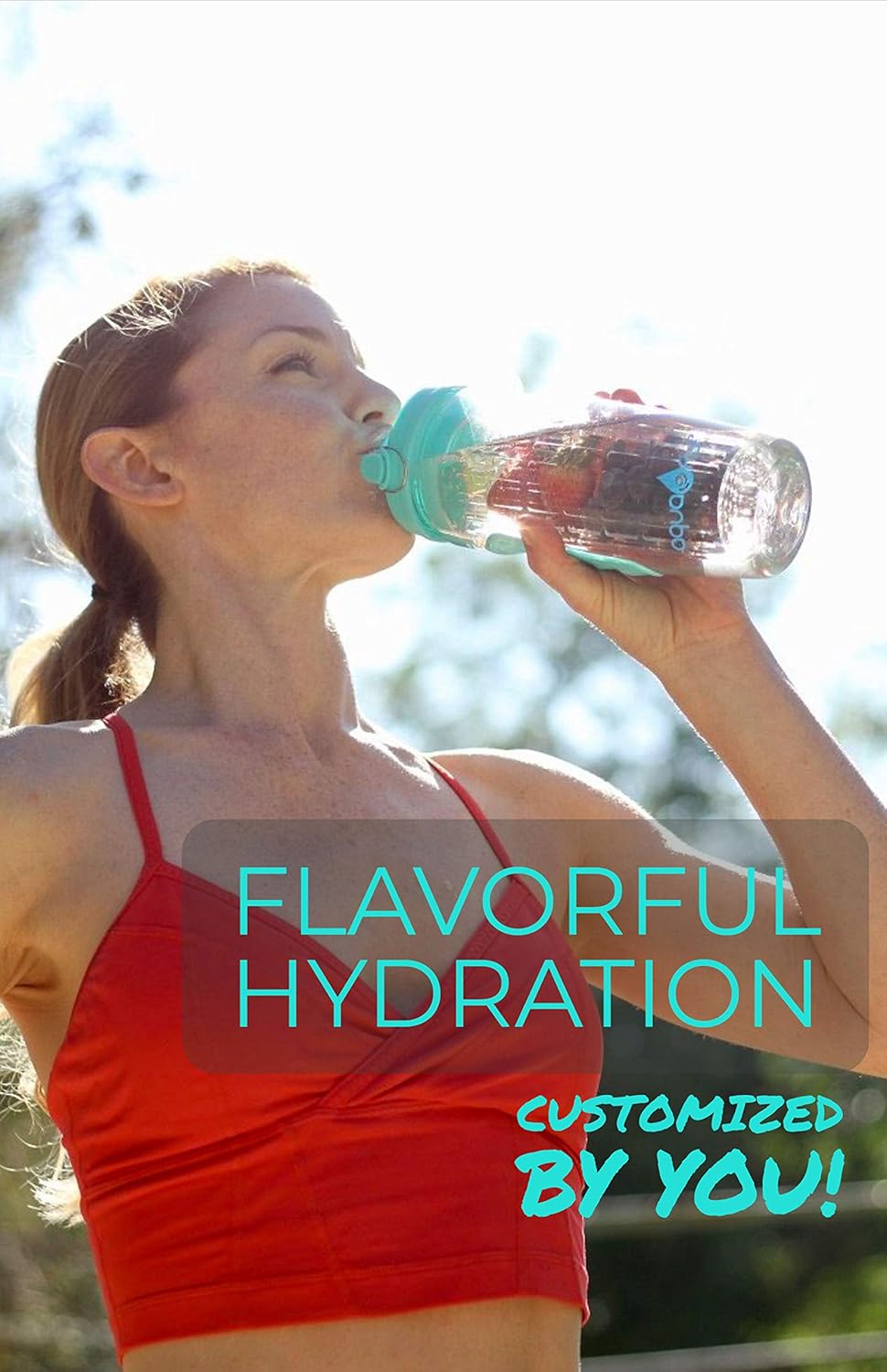 Botella de agua con infusor sin BPA de Tritán duradero