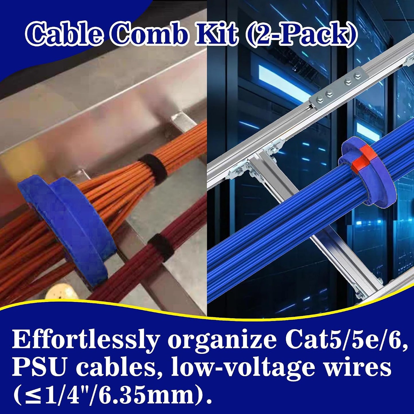 Peine alambre organizador cables Ethernet Cat5 Cat6