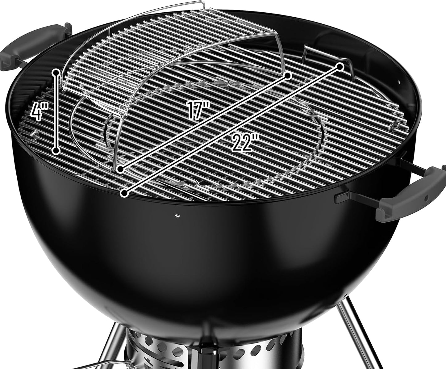 Estante acero inox para hervidores carbón Weber