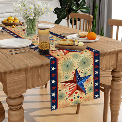 Manteleta patriótica estrellas y rayas para mesa de 36 pulgadas decoración 4 de julio