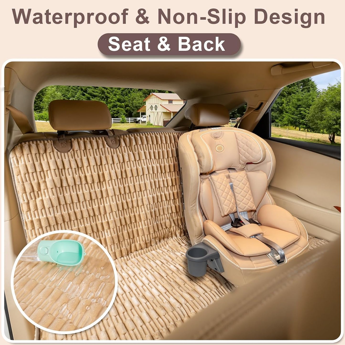 Funda asiento trasero perro impermeable antideslizante