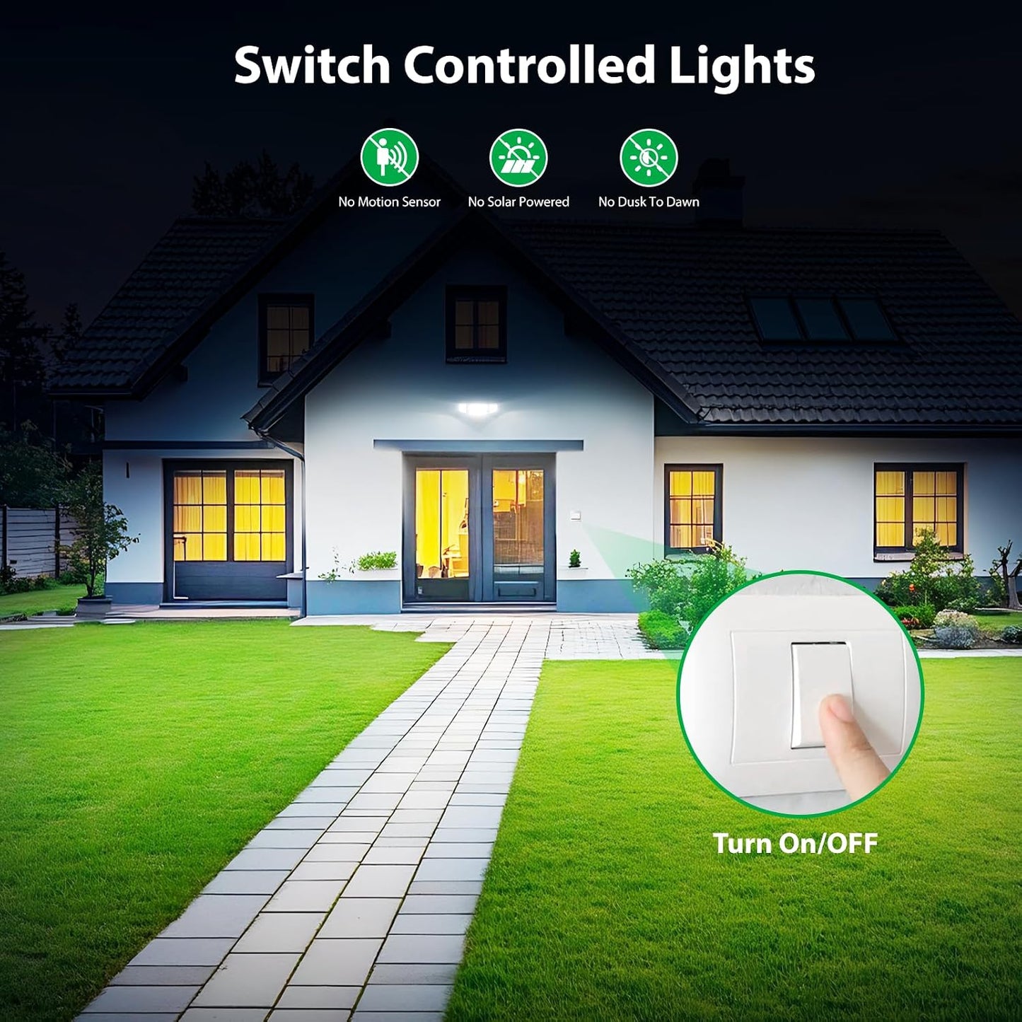 Luz inundación LED exterior 65W 6500lm 3cabeza IP65