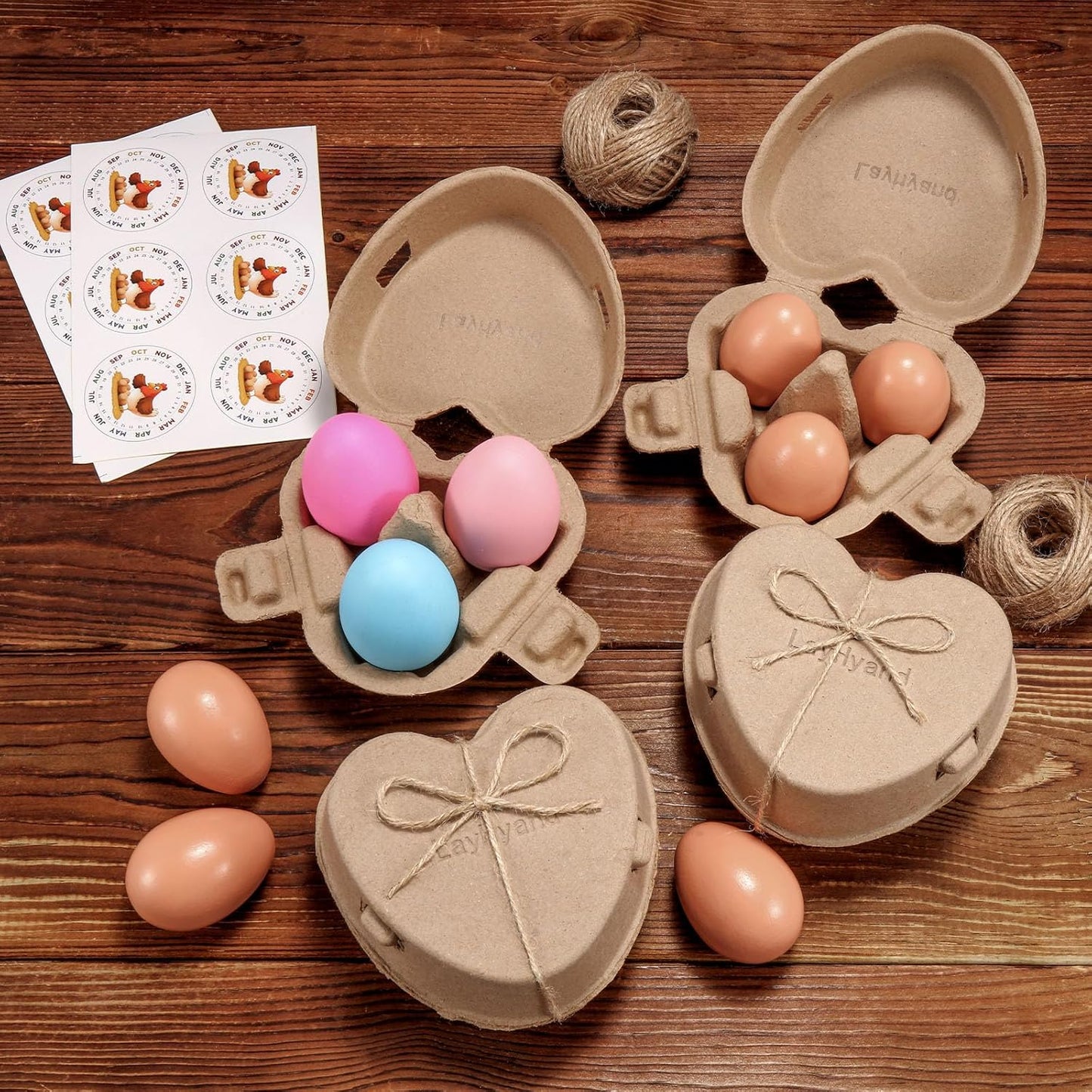 100 Cajas Huevos Corazón Almacenamiento Regalo Pascua