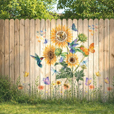 6 Plantillas Girasol 14pulg Pintura Floral Valla Jardín