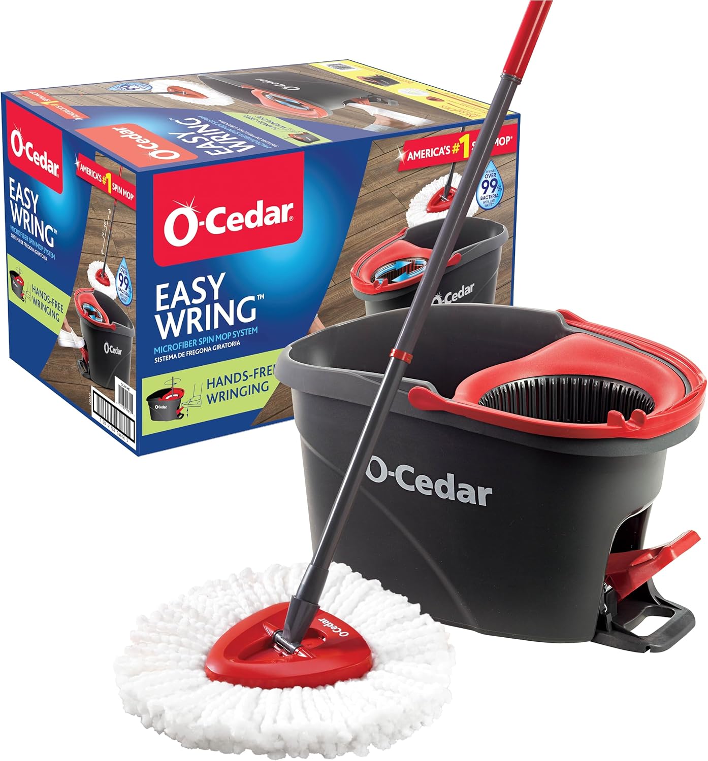 Sistema limpieza suelo con cubo y trapeador microfibra