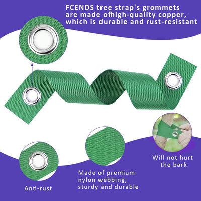 Correas para estacar árboles color verde