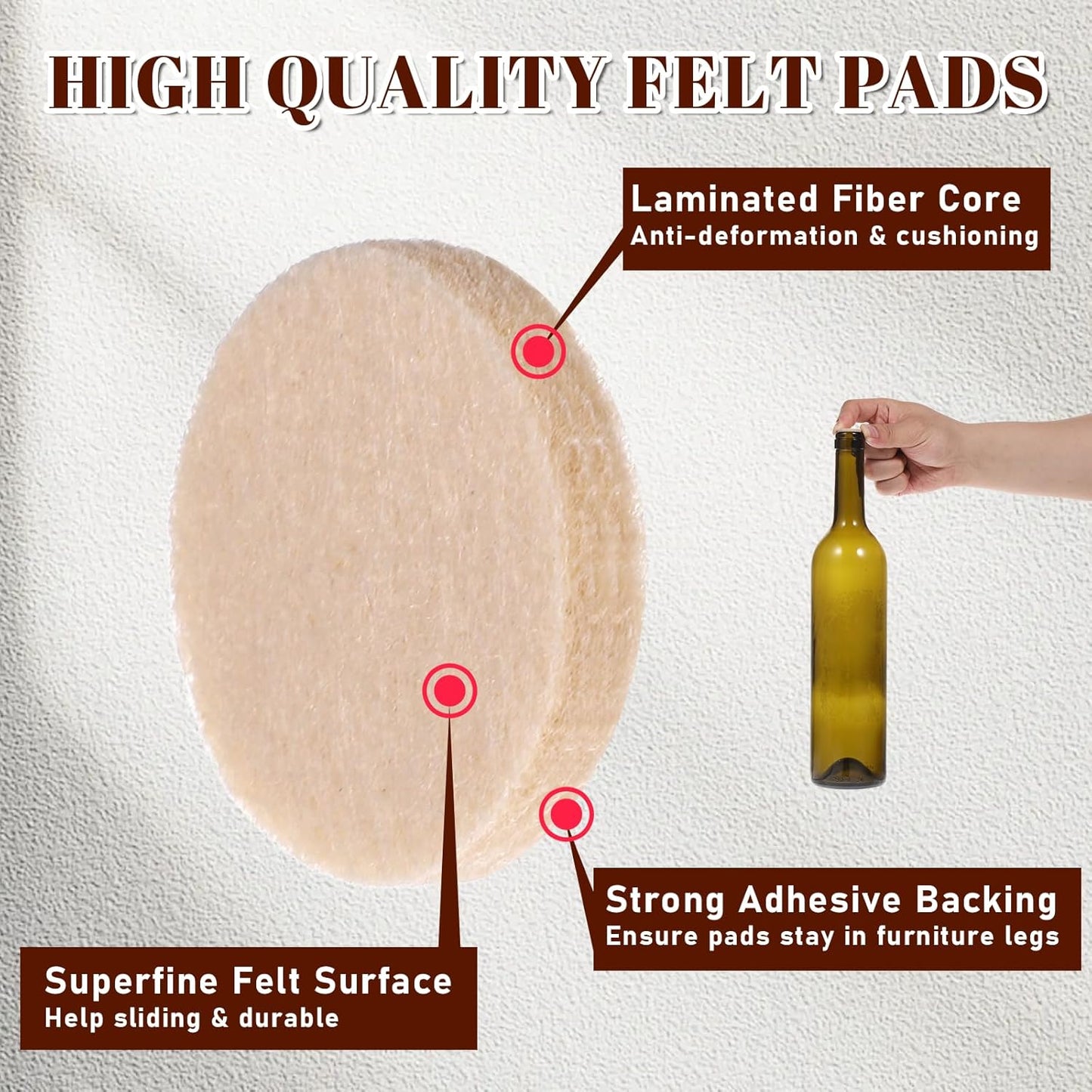Almohadillas fieltro autoadhesivas protectores piso muebles