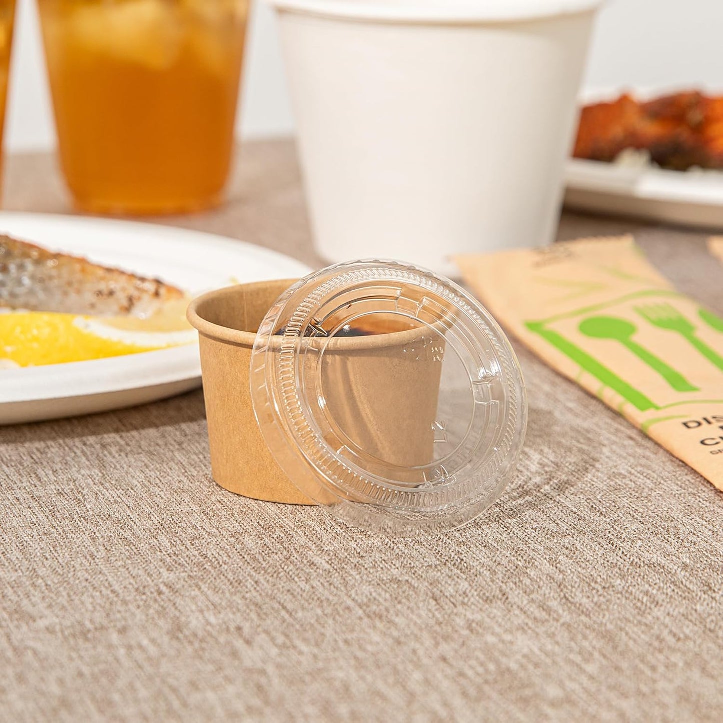 Tapas plástico para tazas PET 2.64" 2000uds resistente reciclables