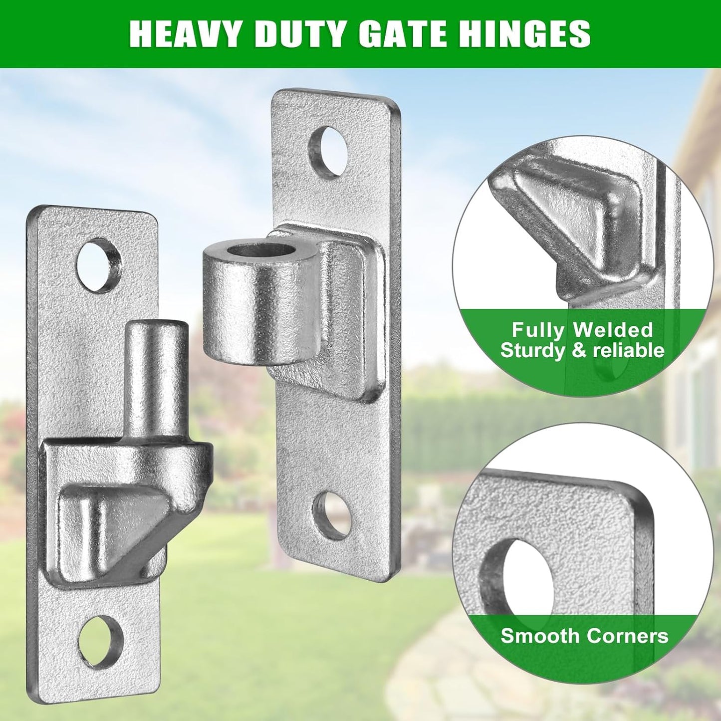 Bisagras puerta pared acero galvanizado 600lb ajuste universal