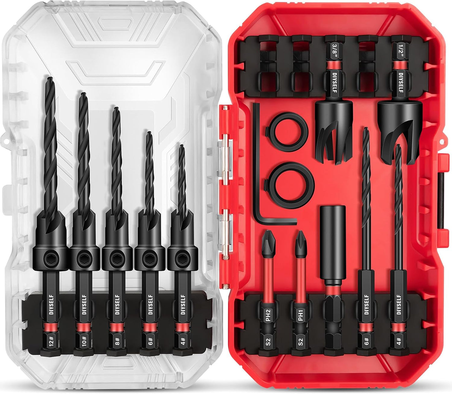 Set 15 Brocas Avellanadoras HSS M2 Carpintería