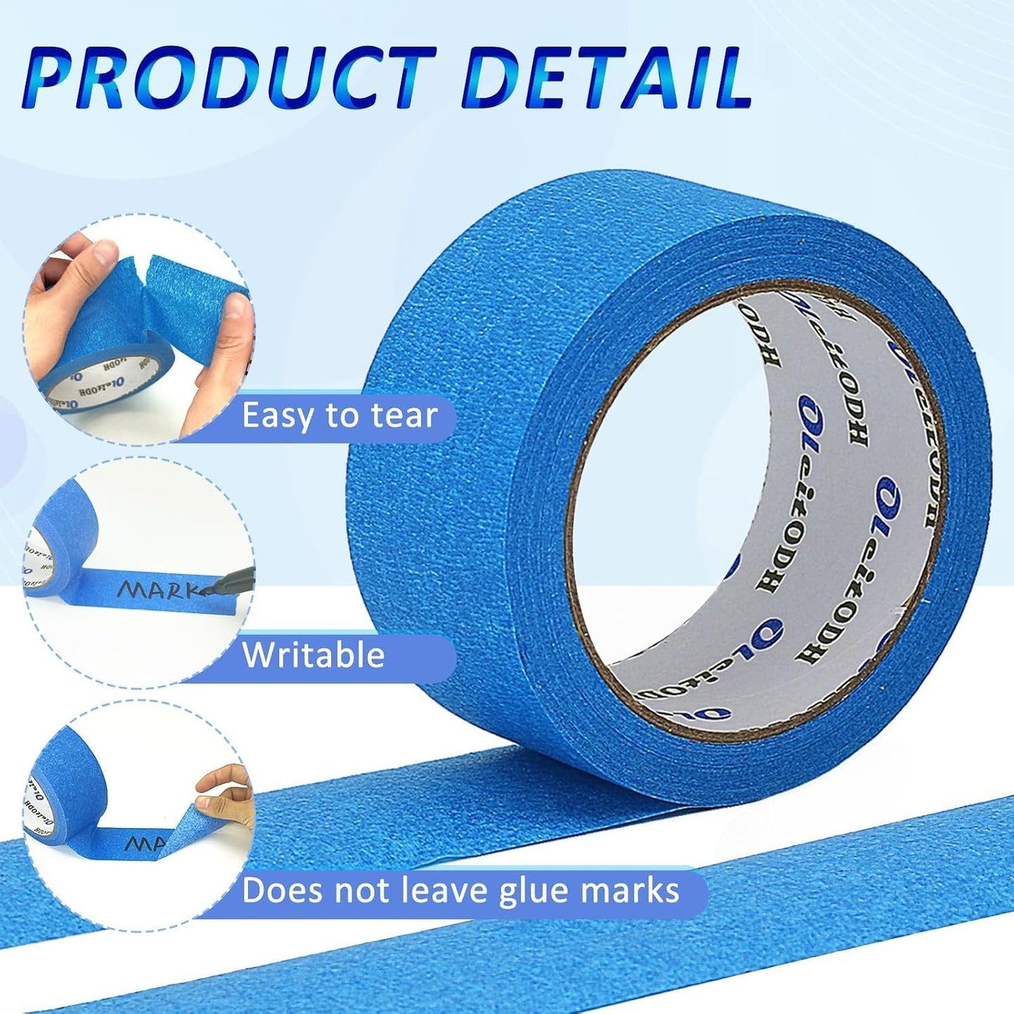 4 Rollos Cinta Azul Pintores 3pulg x60yd Sin Residuos