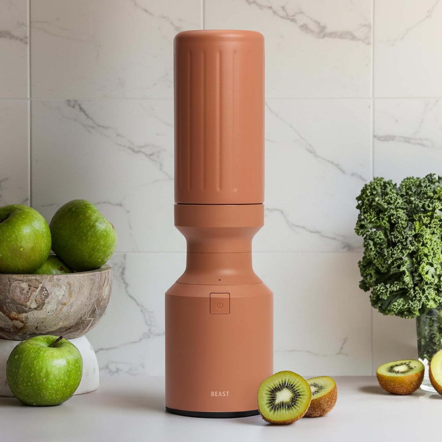 Licuadora Mini Acero Inox 600W para Encimera con Recipiente Aislado