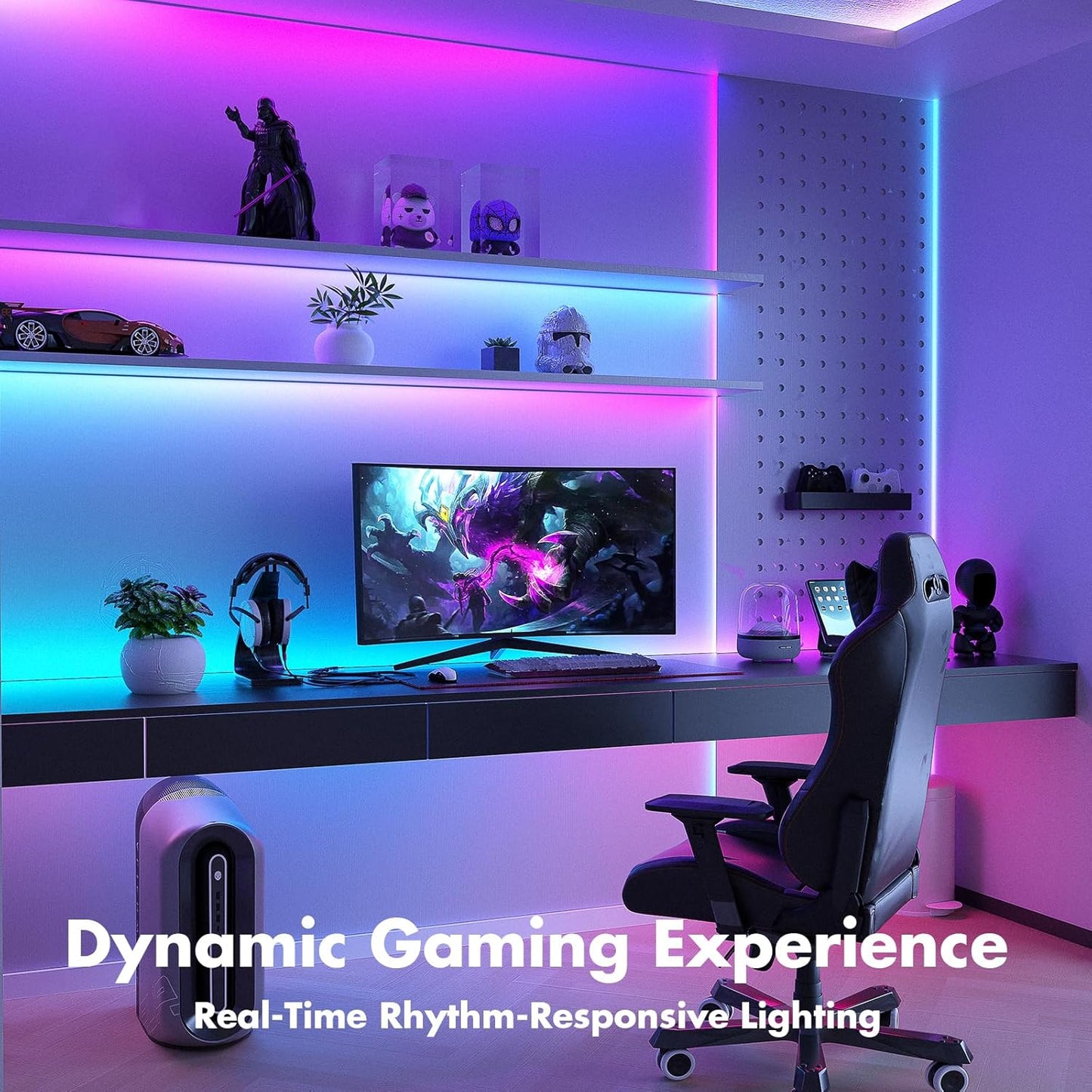 Tira luces LED inteligentes RGB 32.8ft app control
