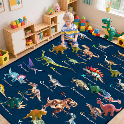 Alfombra dinosaurio 9x12ft educativa ABC suave antideslizante