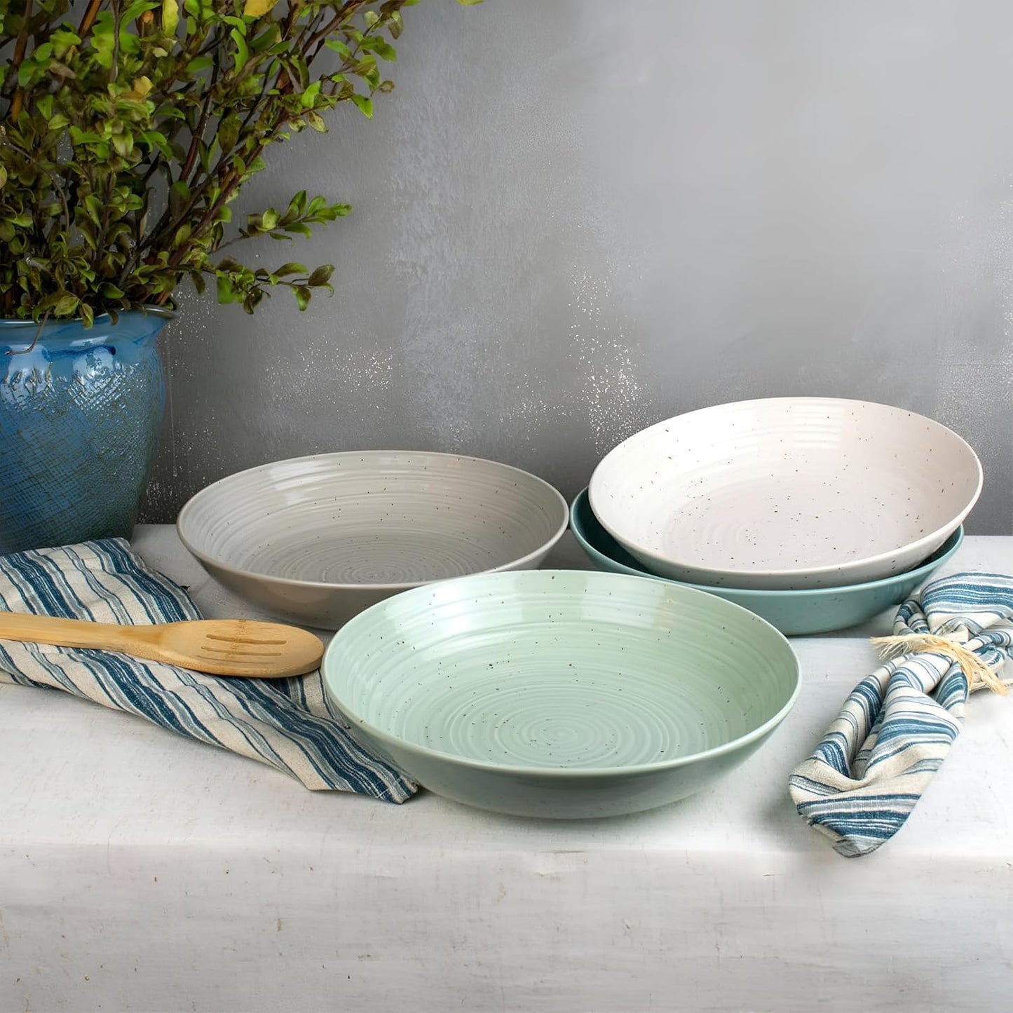 Set 26 Pzas Vajilla Cerámica para 4 con Tazas y Platos