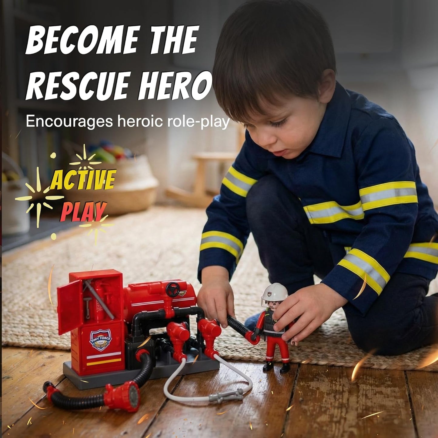 Juguetes bombero accesorio bomba agua para niños