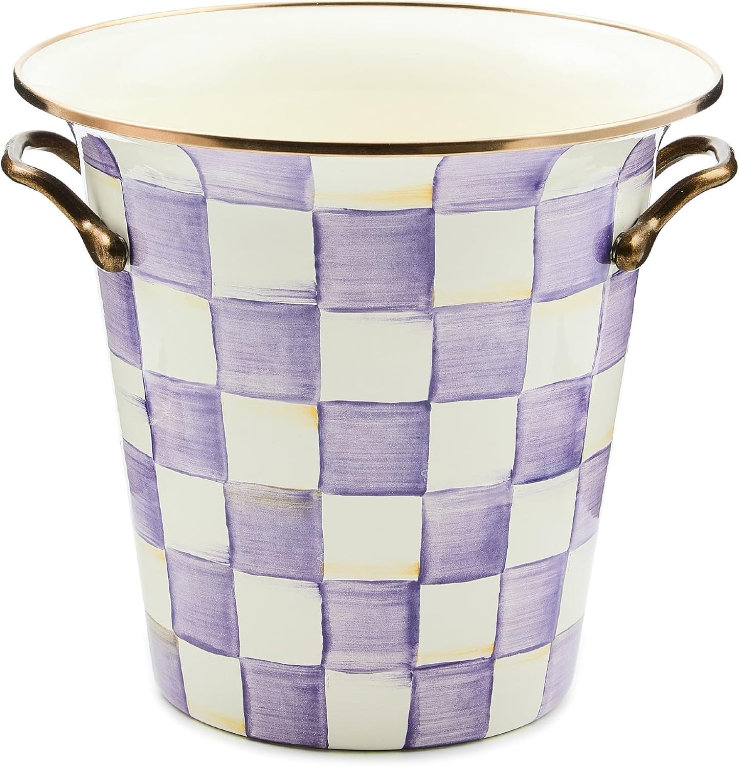 Enfriador vino cubo hielo cuadros violeta