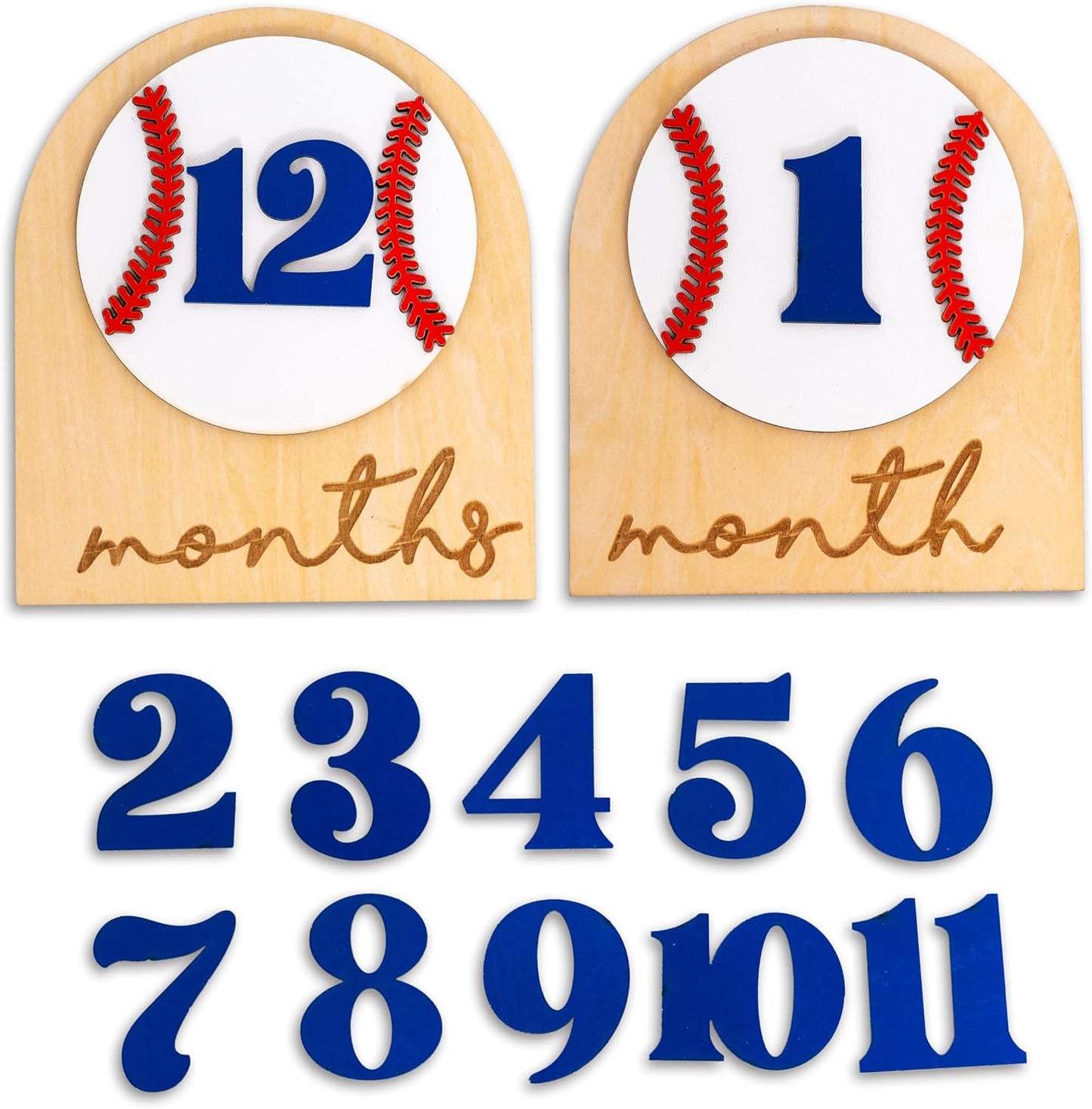 Disco béisbol mensual para bebé y fotos de meses