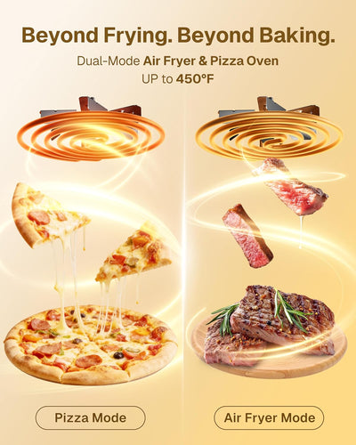 Freidora aire y horno pizza 2en1 12L 1700W temperatura ajustable