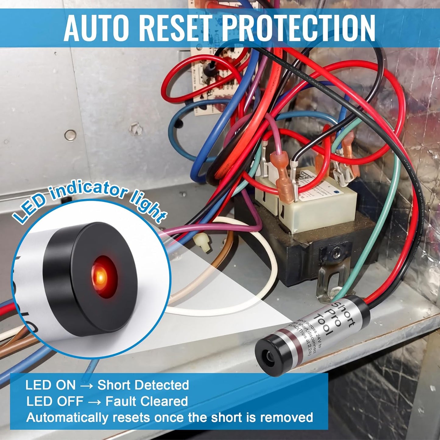Kit buscador cortocircuitos HVAC 24VCA 12pulg