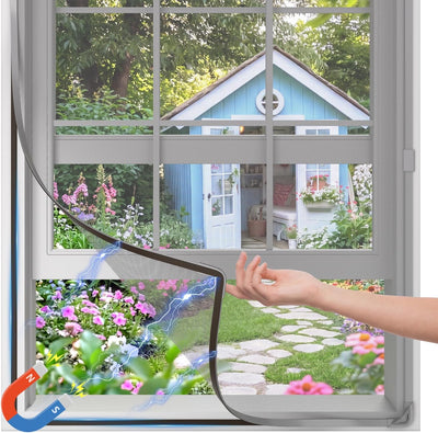 Pantalla magnética para ventana 39x59pulg malla fibra vidrio