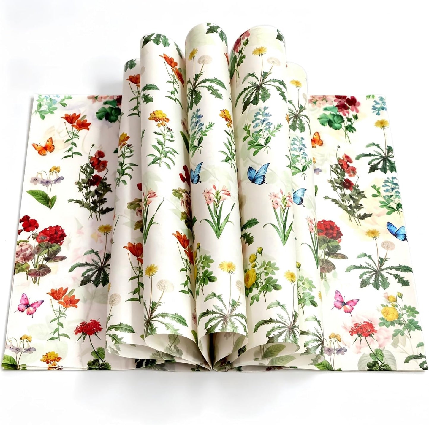 Papel de cera para alimentos con flores silvestres 100 unidades