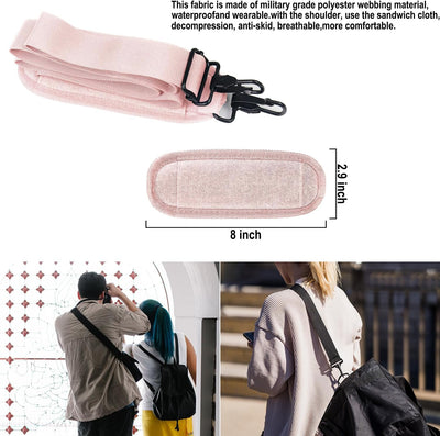 Correa hombro ajustable 56pulg para laptop rosa