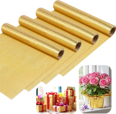 Papel aluminio floral para macetas 5.5yd rollo 4