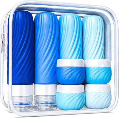 Botes viaje TSA 3oz silicona antifugas champú loción
