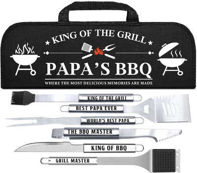 Juego parrilla acero inox resistente con estuche aluminio