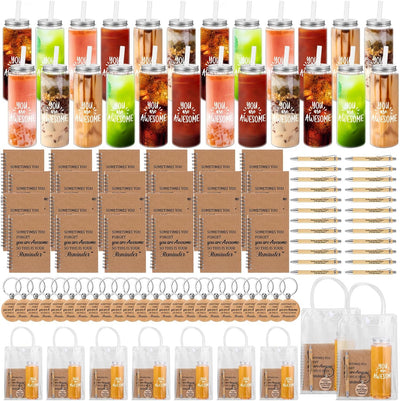 Set 120 Regalos para Empleados Vasos 17oz Cuadernos