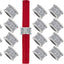 Set 12 servilleteros diamante plateado con marco cristal