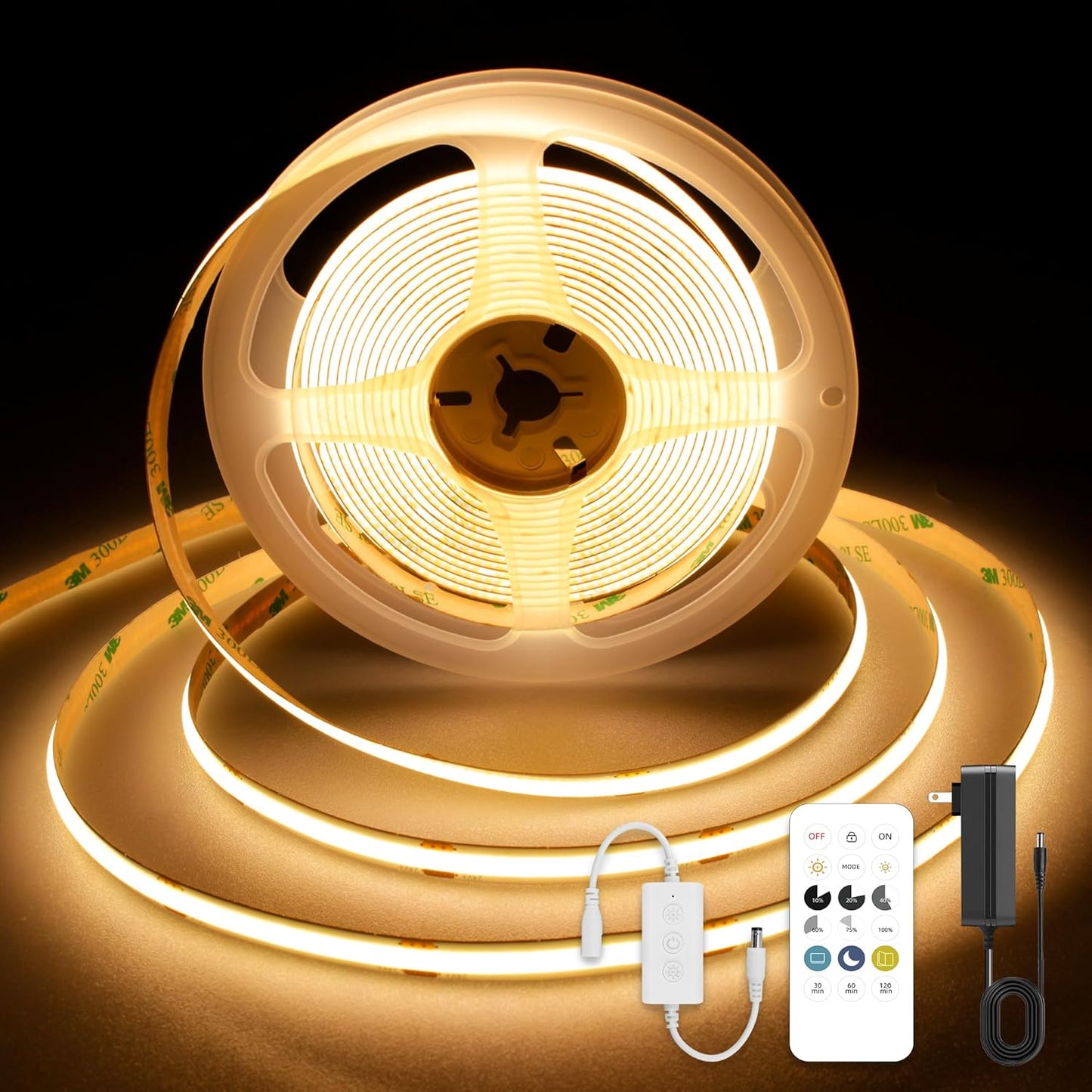 Tira Luces LED 9.84pies Blanca Calda DC24V Control Bluetooth