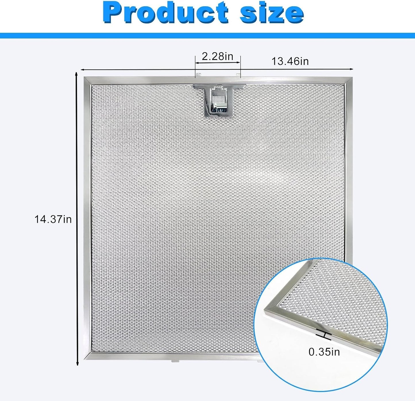 Filtro grasa campana cocina 13.5x14.4pulg