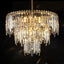 Candelabros cristal dorado 24pulg modernos 12 luces
