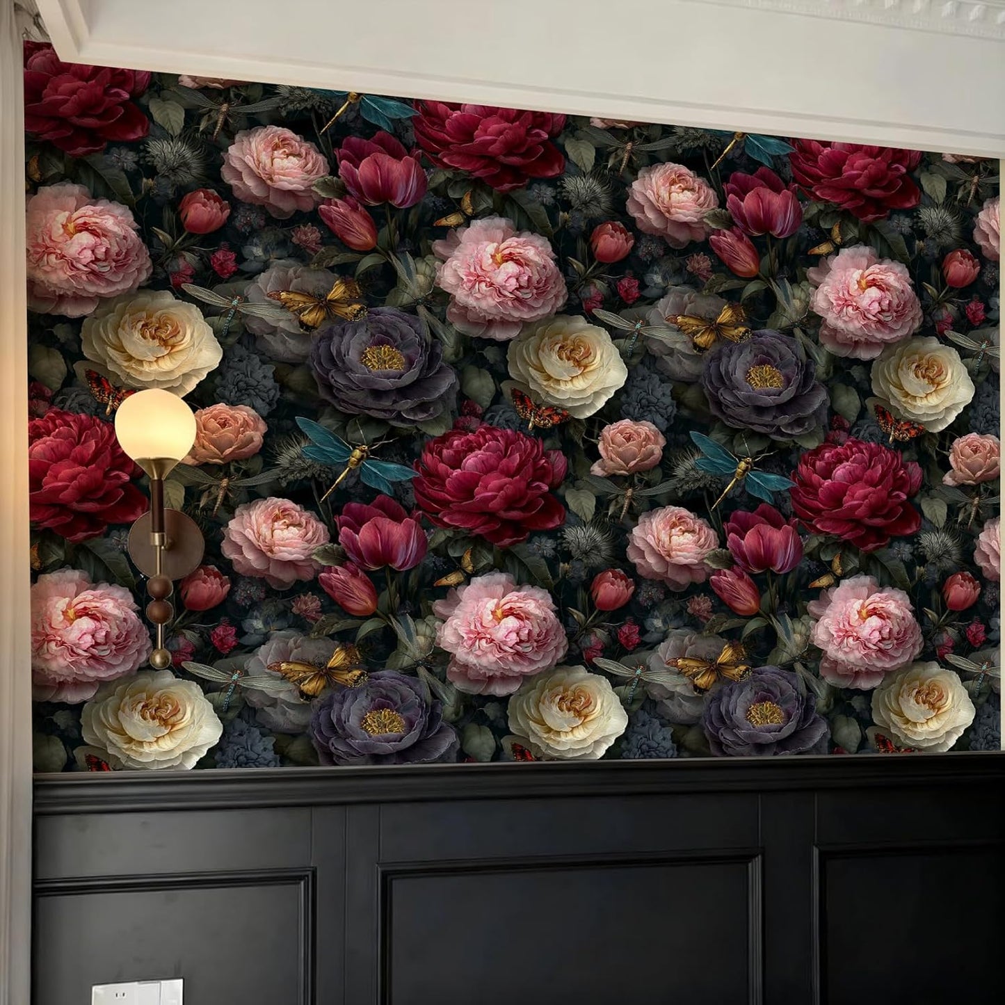 Papel tapiz vintage autoadhesivo 17.72x118.1pulg libélula